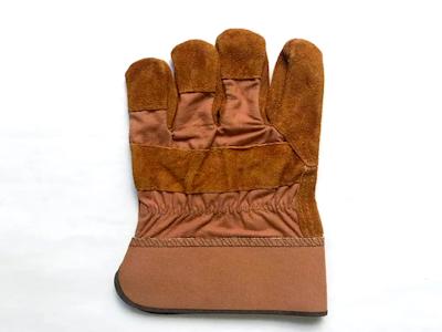 Custom Logo 10.5" Heavy Duty Working Gloves Heat Resistant Cowhide Leather Safety Gloves